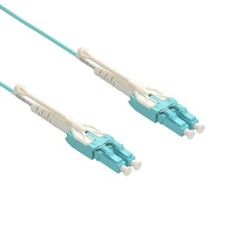 20 PACK LOT 5m LC-LC Duplex 50/125 OM3 Multi Fiber Patch Cable Aqua Uniboot 16FT picture