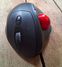 Kodak iMOUSE Q30 Wireless Optical Trackball Mouse 1600 DPI 5-Button Black/Red picture