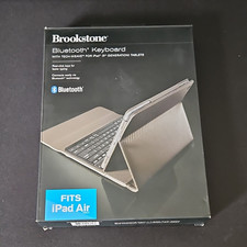 Brookstone Bluetooth Keyboard Folio Case Tech-Weave for iPad Air/5th Gen picture