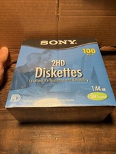 Sony 100MFD-2HD 1.44MB Double Sided Micro Floppy Disks (Pack of 100) NEW picture