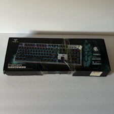 AULA F3020 Wired Gaming Illuminated Keyboard Full-Size QWERTY Black/White picture