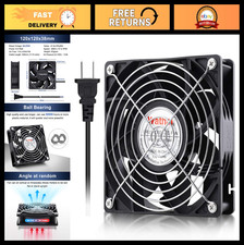 High-Performance 120mm Industrial Case Fan - 116 CFM, AC 110V-240V, Brushless Co picture
