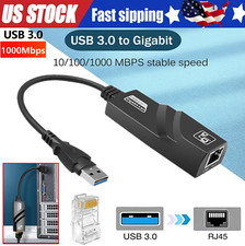 USB 3.0 Gigabit Ethernet LAN RJ45 1000Mbps Network Adapter For Windows PC Lot picture