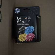 HP 64XL Black And 64 Tricolor Original Genuine Ink Cartridges Exp 11/27+ picture