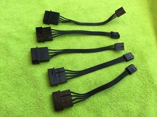 LOT 4 Pcs Molex 4 Pin Male IDE to  4 pin Female FDD  Power Cable Wire 5