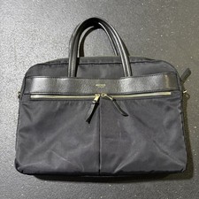 Knomo London Hanover 14” Laptop Briefcase Work Bag Black Business Travel Case picture