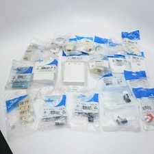 LOT OF 21 LEVITON Cat3 Cat5 Cat6 SNAP-IN JACK Faceplate Box CAT 5E Components picture