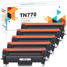 5 Pack TN 770 TN770 Toner Cartridge for Brother MFC-L2750DW HL-L2370DW Printer picture