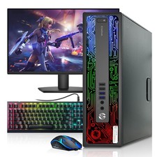 HP 800 G2 RGB Desktop Gaming PC i5-6th 16GB RAM 1TB SSD 24