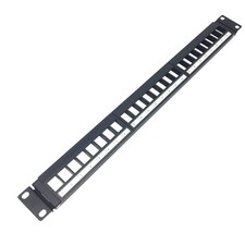 1U Hinged 24 Port Blank Keystone Patch Panel for 19