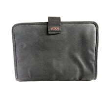 TUMI Black Padded Ballistic Nylon Laptop Tablet Sleeve Case Hook Loop Flap picture