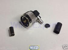 1x UHF Male PL259 Right Angle RG58 RG142 LMR195 RG400 RF Crimp Cable Connector picture