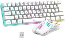 Redthunder 60% Wireless Gaming Keyboard and Mouse Combo, 2500Mah Rechargeable Ba picture
