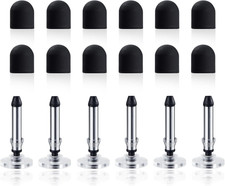 12Pcs Rubber Tips 0.26Inch and 6 Pcs Transparent Stylus Disc for Stylus Pens, Hi picture