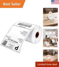 Eco-Friendly 4x6 Direct Thermal Printer Labels - 220 Labels with Strong Adhesive picture