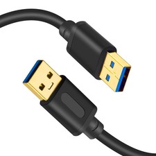 USB 3.0 A to A Male Cable 25Ft USB Male to Male Cable Double End USB Cord Com... picture