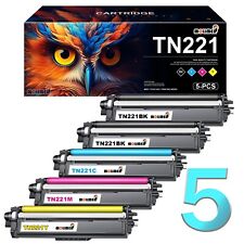 TN221 Toner Cartridge Replacement for Brother HL-3140CW HL-3170CDW 3180CDW 5 PK picture