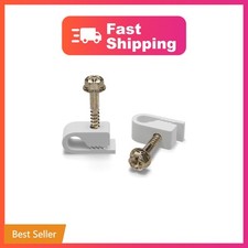 THE CIMPLE CO Single Cable Clips with Screws - 1/4 Inch Coaxial Cable Clamps ... picture