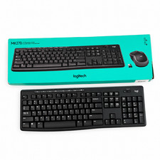 Logitech MK270 Wireless Keyboard Full Size Black 920-008813 USB Receiver picture
