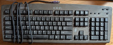 eMachines KB-9908 Wired Keyboard, BLACK, PS/2. MISSING 1 FOOT picture
