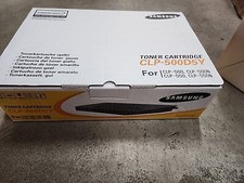 New Genuine OEM Samsung CLP-500D5Y Yellow Toner Cartridge CLP-500 CLP-550 picture