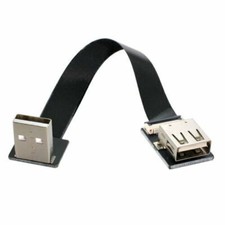 CY Up Angled USB 2.0 Type-A Male to Female Extension Data Flat Slim FPC Cable picture