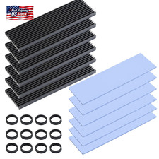 ELUTENG M.2 SSD Heatsink Copper 6Set, Silicone Pad 2280 Hard Drive Colling Fin w picture