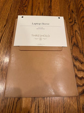 Threshold Laptop Sleeve Fauzx Suede Tan Size 11 x 15.5 inch New picture