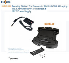 99.99% Life Left Havis DS-PAN-432 Toughbook Dock for Panasonic CF-54/FZ-55, SET6 picture