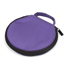 Round Shaped 20 Slots CD Discs Zipper Closure Holder Bag Wallet Purple picture