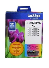 Genuine Brother LC30133PKS XL High Yield Color Ink Cartridges 3Pack EXP 10/2027 picture