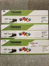 3-Pack Premium Toner Cartridge Cyan, Black, Yellow NEW picture