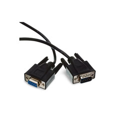 6ft DB9 Male to DB9 Female Serial Cable Extension - Black picture