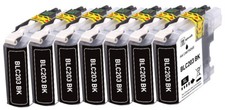 7 PK BLACK Premium Ink fits Brother LC203 MFC-J480DW MFC-J5320DW MFC-J4320DW picture