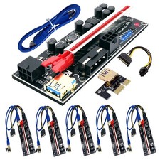 6 Pack PCIe Riser VER 010S GPU Adapter with 8 Solid Capacitors picture
