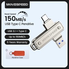 MOVESPEED USB C Flash Drive USB 3.1 150MB/s OTG (32GB 64GB 128GB 256GB 512GB) picture