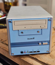 Rare Retro Gaming Shuttle X Cube Desktop Computer SS51G Blue PIV 2.26 512MB AGP picture