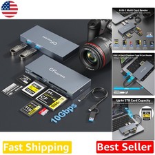 Fast 8-in-1 CFexpress Type B Card Reader: 10Gbps USB C/A, Portable Aluminum Case picture