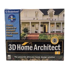 Vintage Broderbund 3D Home Architect 5 PC CD-ROM Home Design Software Tested picture