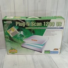 Vintage 90's Mustek Plug-n-Scan 1200 UB Flatbed Scanner - USB Powered Scan ~NOB picture