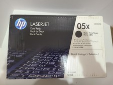 Genuine HP 05X CE505XD Laserjet Black Toner High Yield Cartridge DUAL PACK P2055 picture