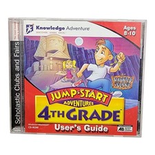 JumpStart Adventures 4th Grade Haunted Island PC Mac CD-ROM Scholastic Manual picture