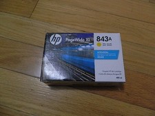 2025 GENUINE HP 843A 400ml YELLOW CARTRIDGE C1Q60A PageWide XL 4000 4500 SEALED picture