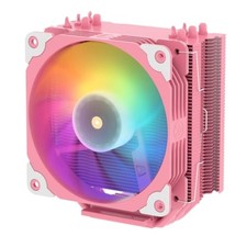 CPU Air Cooler 120mm 5 Heat Pipes Pink Aluminium Compatible with Intel AMD picture