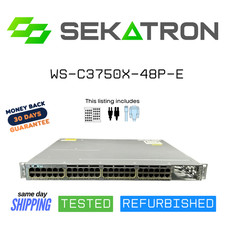 🔀 Cisco WS-C3750X-48P-E • 48× PoE+ Ports • IP Services • 1100W PSU • Tested ⚡ picture