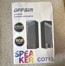 OFFSIR CO713 Wired 2.0 RGB Gaming Computer Speakers 10W RMS Black picture