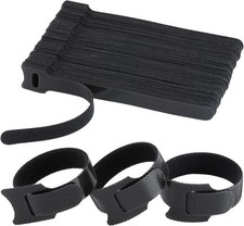 120PCS 6-Inch Reusable Black Cable Ties for Effortless Cord Management picture
