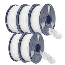 SUNLU 5x1KG White TPU(90A) 3D Printer Filament 1.75mm TPU 5KG Flexible TPU 90A picture