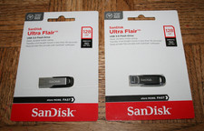 Sandisk Ultra Flair, USB 3.0, 128 GB, Flash Drive, Sleek, Durable Metal Casing picture