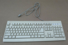 Vintage Mitsumi Keyboard KFK-EA4XA Beige PS/2 Full Size Made in Malaysia picture